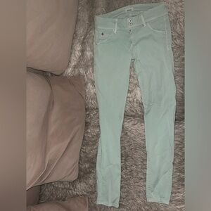 Hudson Jeans flap pocket skinny-seafoam color size 26